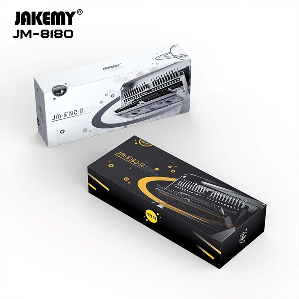 Jakemy JM-8180 47 Parça Hassas Manyetik Tornavida Seti (Outlet)