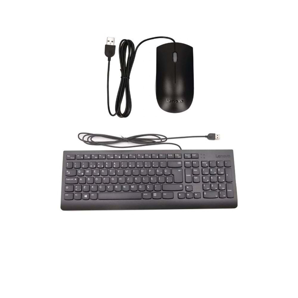 Lenovo Calliope EKB536A USB Kablo Bağlantılı Q Klavye + Kablolu Lenovo Mouse Siyah