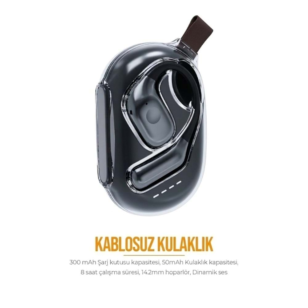 PDAteknoloji EARBUDS Hava İletimli Bluetooth Kulaklık Mavi Renk AZ-BT13M (BU ÜRÜN OUTLETTİR)