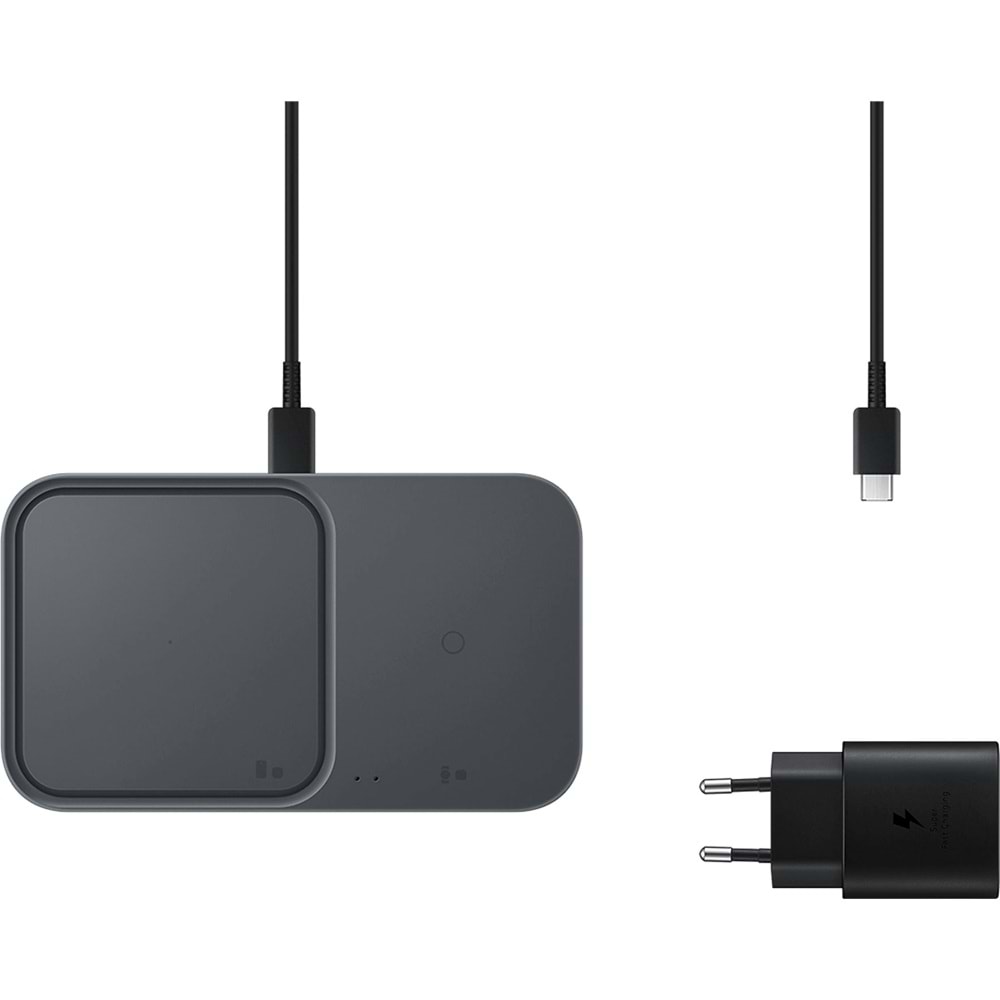 Samsung EP-P5400T Kablosuz Hızlı Şarj Cihazı Ikili (15W) - Siyah (BU ÜRÜN OUTLETTİR)
