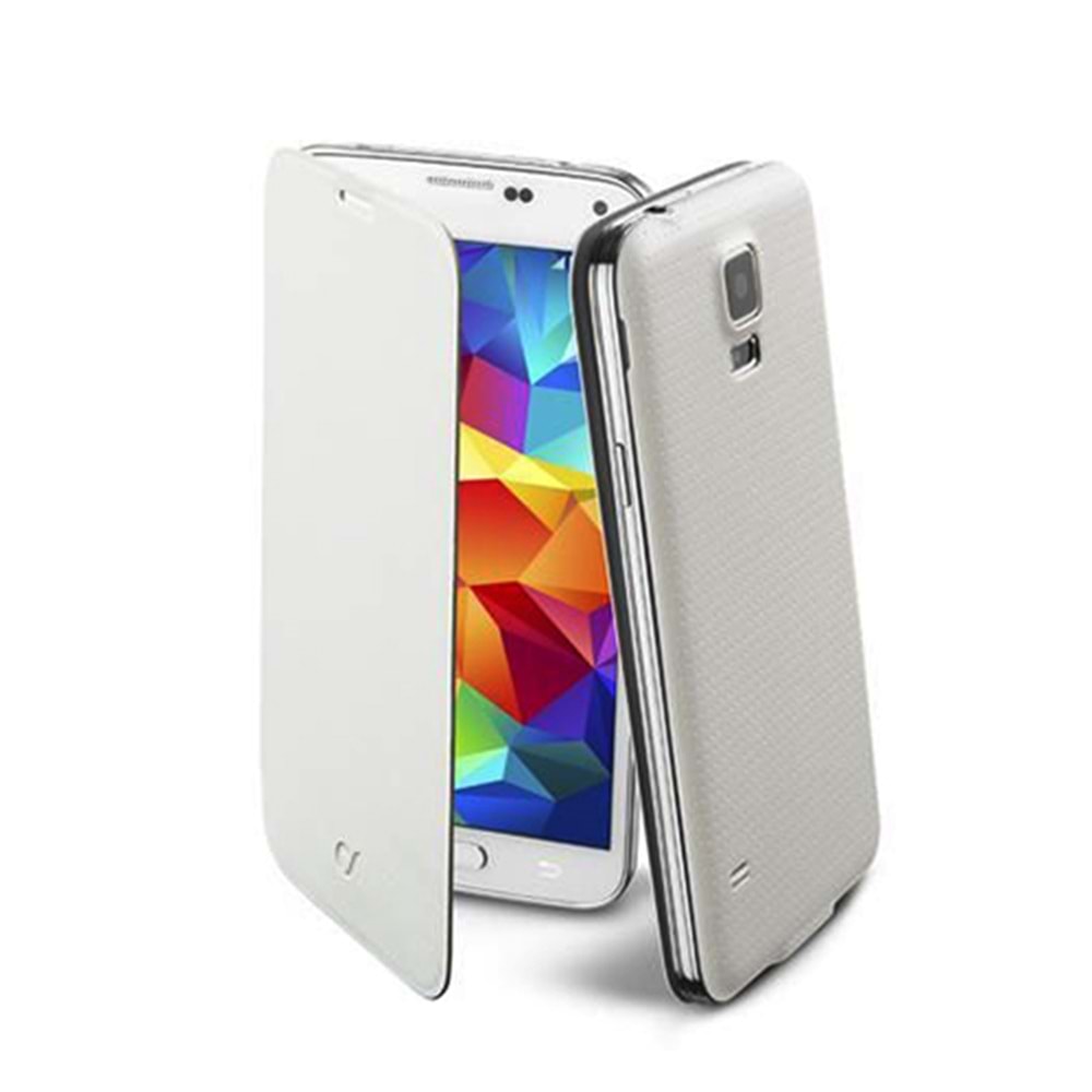 Samsung Galaxy S5 Cellular Line Flip Book Kılıf - Beyaz BACKBOOKGALS5W (Outlet)