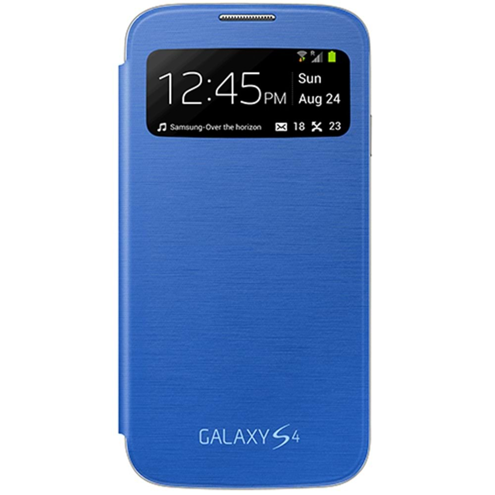 Samsung Galaxy S4 Orjinal S View Cover Kılıf - Mavi EF-CI950BCEGWW (Outlet)