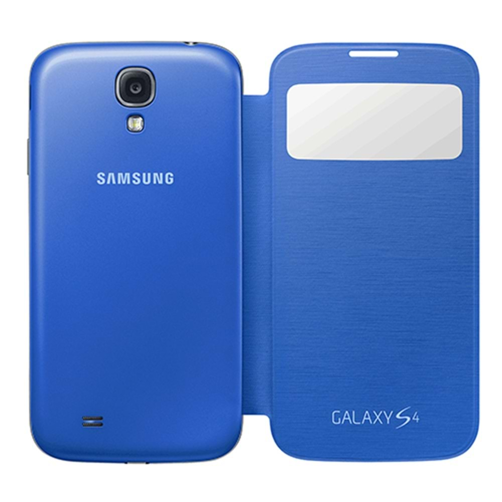 Samsung Galaxy S4 Orjinal S View Cover Kılıf - Mavi EF-CI950BCEGWW (Outlet)