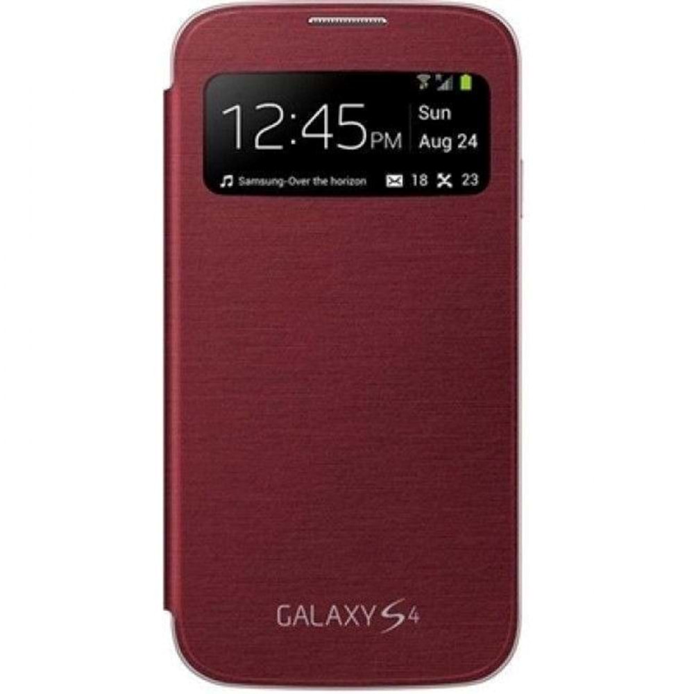 Samsung Galaxy S4 Orjinal S View Cover Kılıf - Kırmızı EF-CI950BREGWW (Outlet)