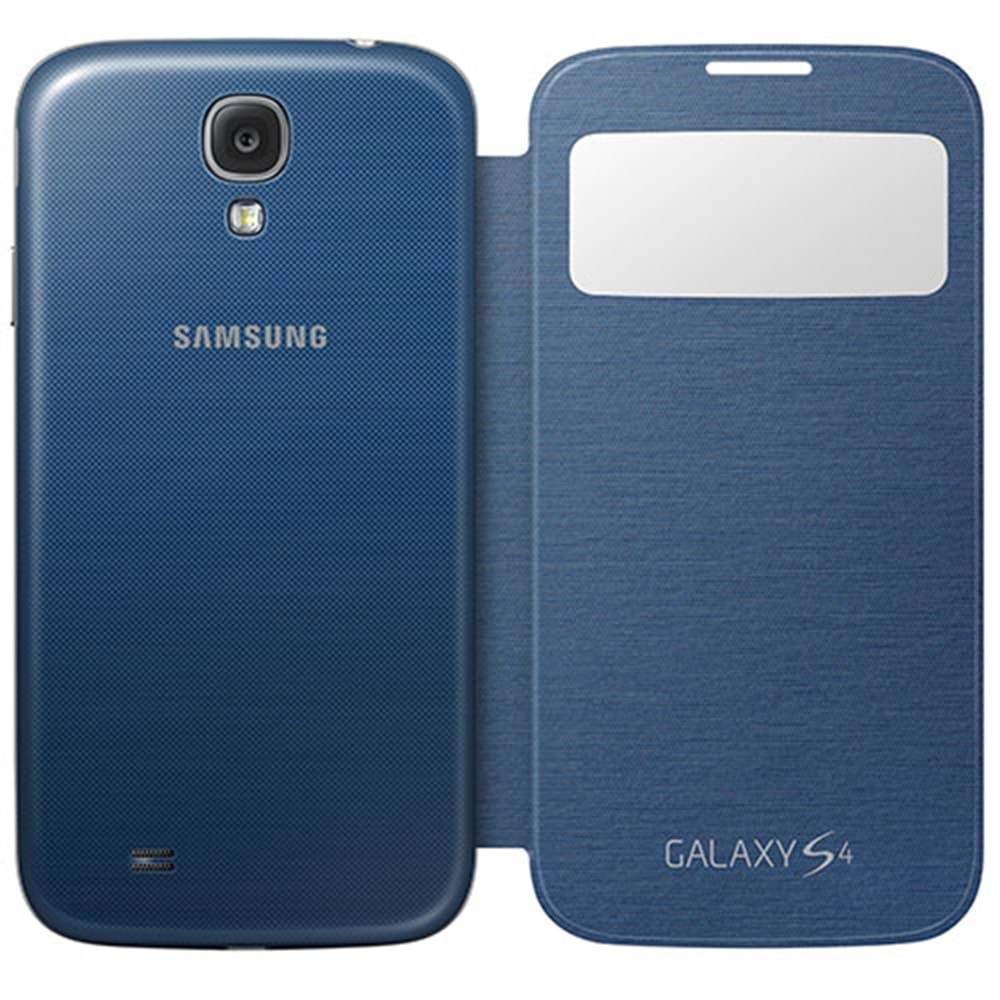 Samsung Galaxy S4 Orjinal S View Cover Kılıf - Koyu Mavi EF-CI950BLEGWW (Outlet)