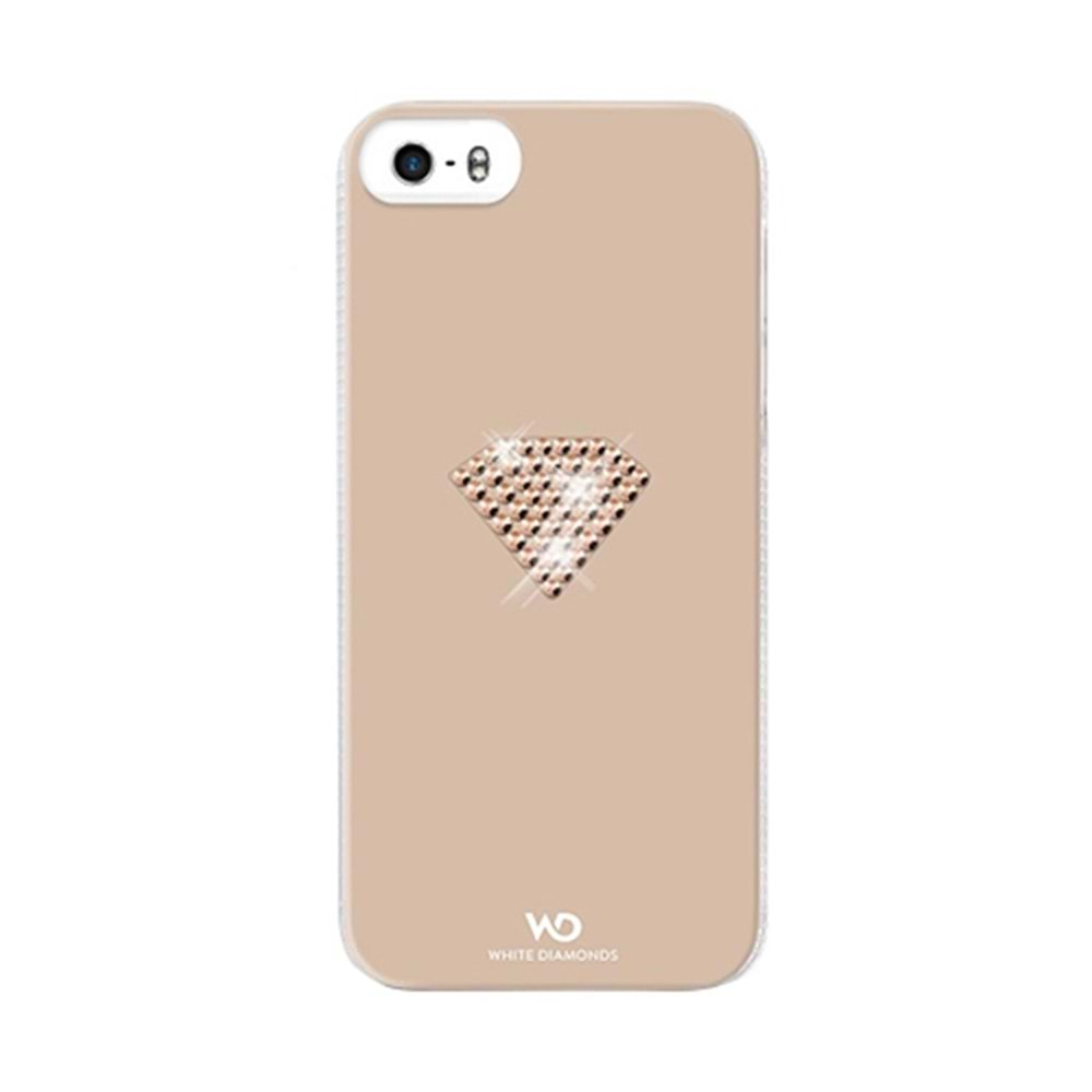 White Diamonds iPhone SE/5S/5 Swarovski Rainbow Desenli Kılıf - Rose Gold (Outlet)