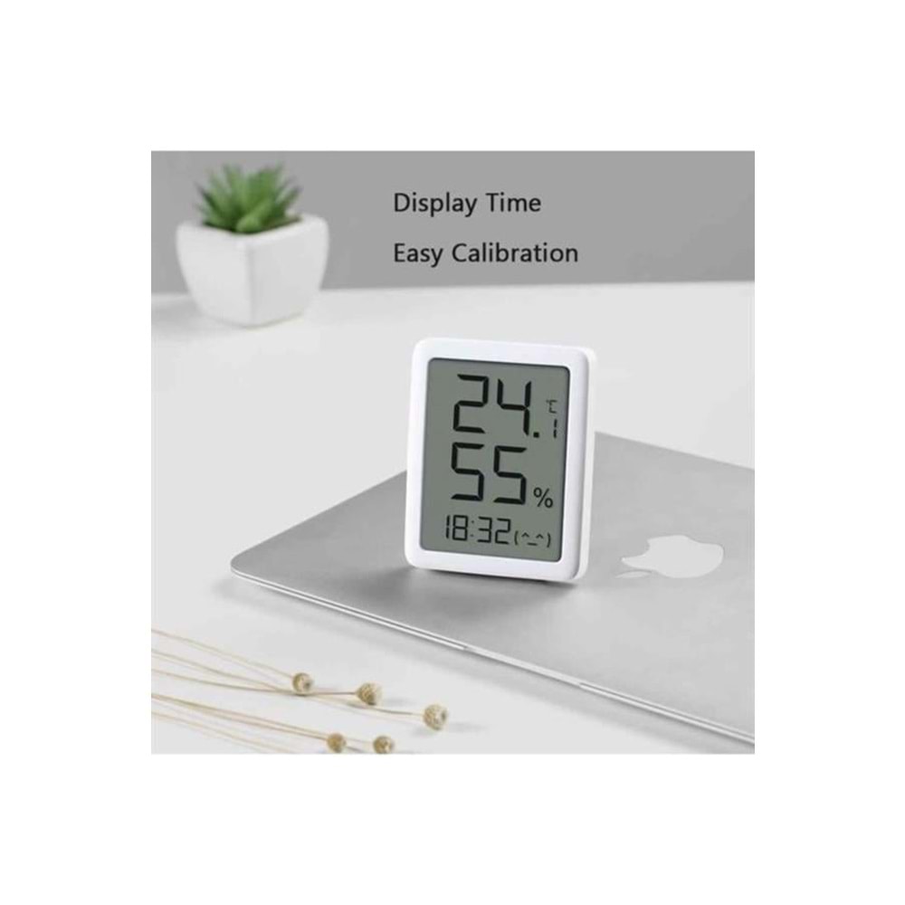 Xiaomi Miaomiaoce Serisi LCD Termometre Nem Ölçer ve Saat - MHO-C601 (BU ÜRÜN OUTLETTİR)