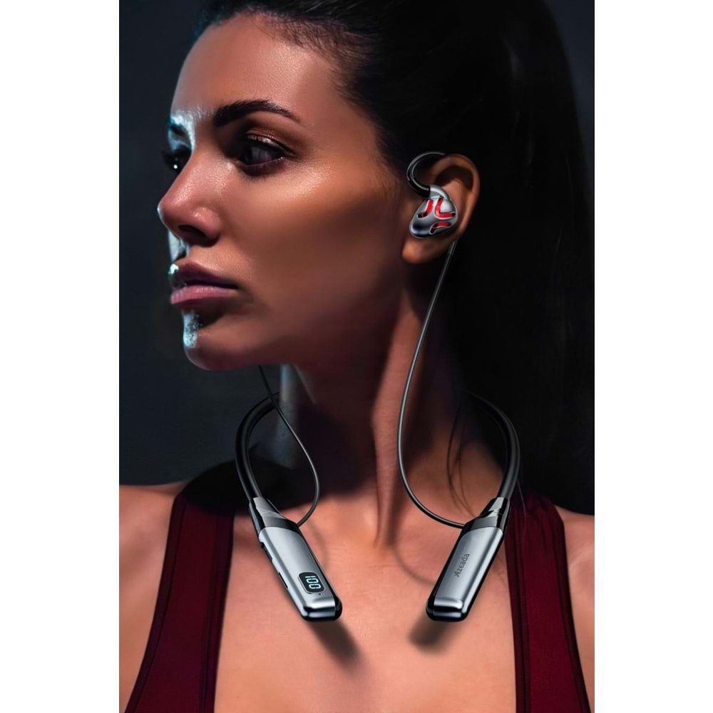 PDAteknoloji AZ-BN02 Boyun Askılı Bluetooth Kulaklık (400mah, 60 saat bekleme) (BU ÜRÜN OUTLETTİR)