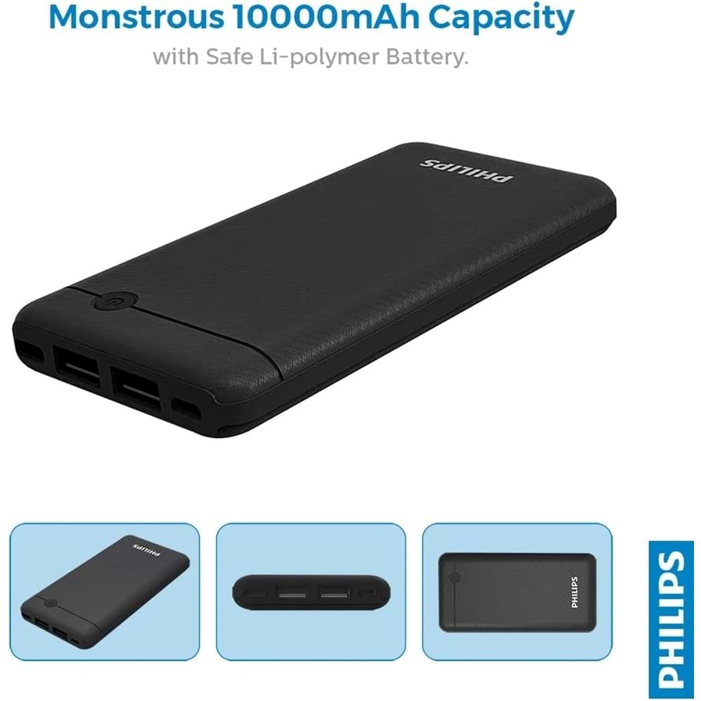 OUTLET Philips 10.000mah Powerbank DLP1710CB - Siyah OUTLET