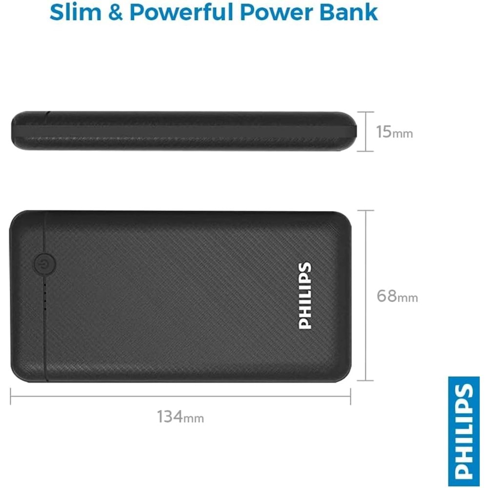 OUTLET Philips 10.000mah Powerbank DLP1710CB - Siyah OUTLET