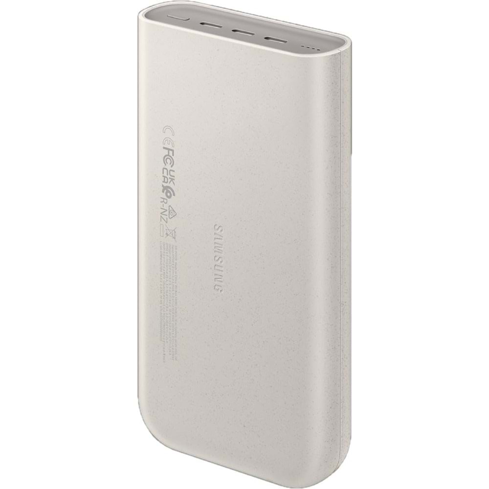 Samsung 20000 mAh 45 Watt Powerbank, Hızlı Şarj, PD 2.0, 3 Çıkışlı, Kablo Dahil, Bej, 2024 Model X00259H6DB (BU ÜRÜN OUTLETTİR)