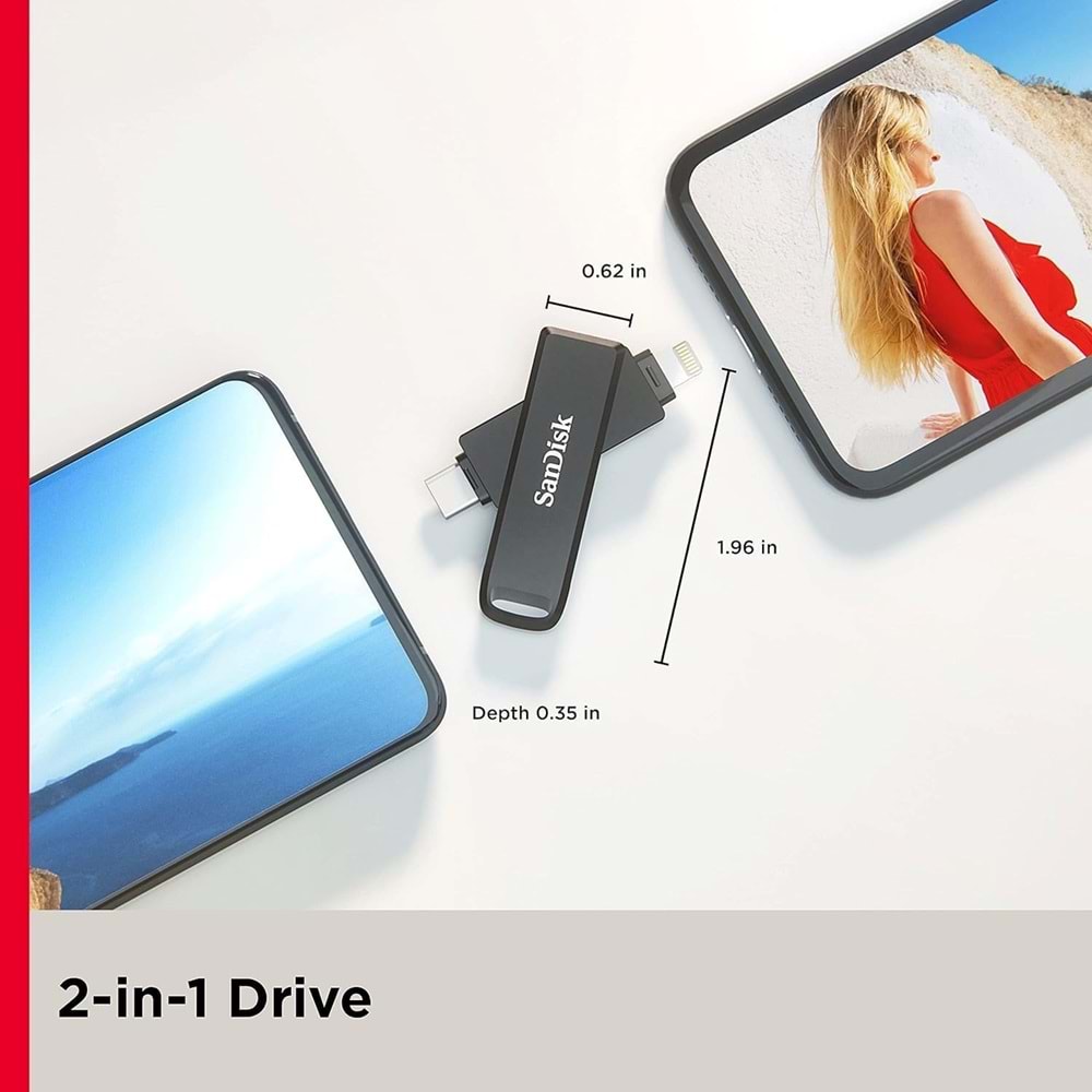OUTLET Sandisk iXpand Luxe 128GB iPhone USB Bellek SDIX70N-128G-GN6NE OUTLET