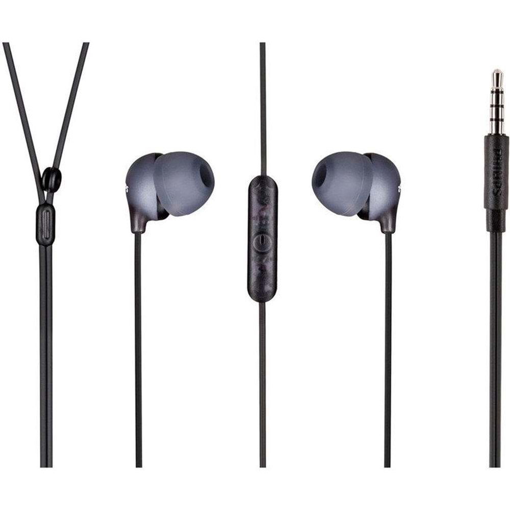 OUTLET Philips SHE2405BK UpBeat Kulakiçi Mikrofonlu Kulaklık Siyah OUTLET