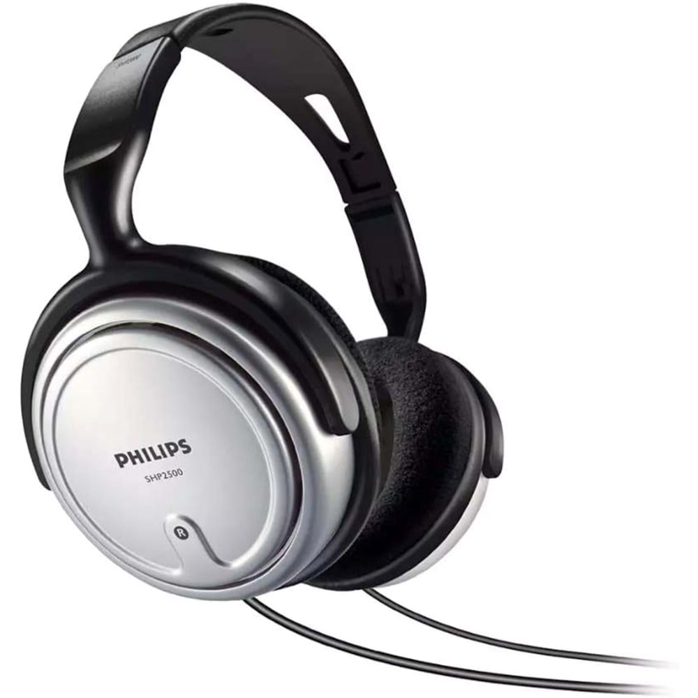 OUTLET Philips SHP2500/10 Siyah Kablolu TV Kulaklığı 6 metre kablolu OUTLET