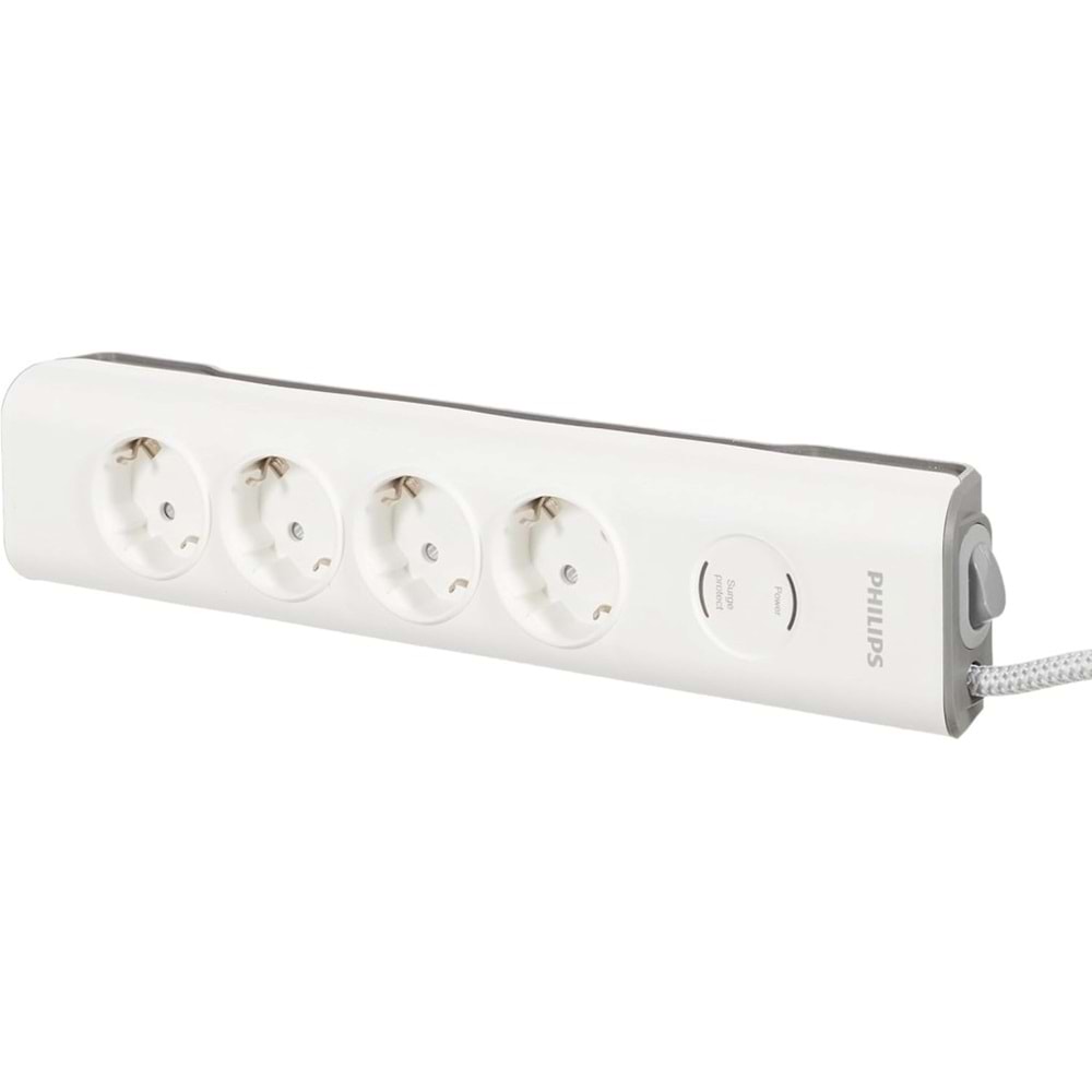 OUTLET PHILIPS SPN7040WA Akım Korumalı Priz 4'lü 600J 2m 3680W 16A OUTLET