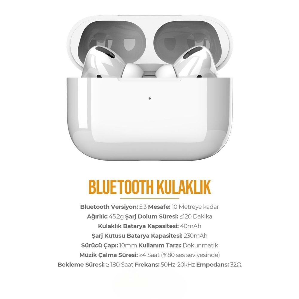 PDAteknoloji PD-BT113 3.Nesil Bluetooth Kulaklık V5.3 - Beyaz