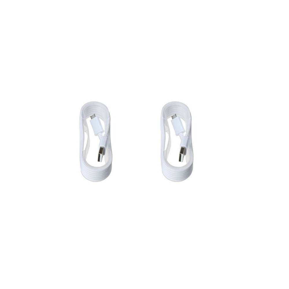 PDAteknoloji Micro USB Data ve Şarj Kablosu 2 Adet 1,5 M Beyaz