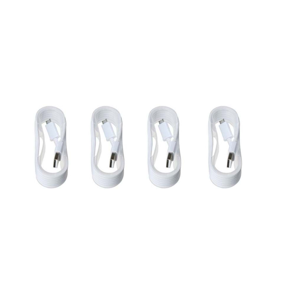PDAteknoloji Micro USB Data ve Şarj Kablosu 4 Adet 1,5 M Beyaz