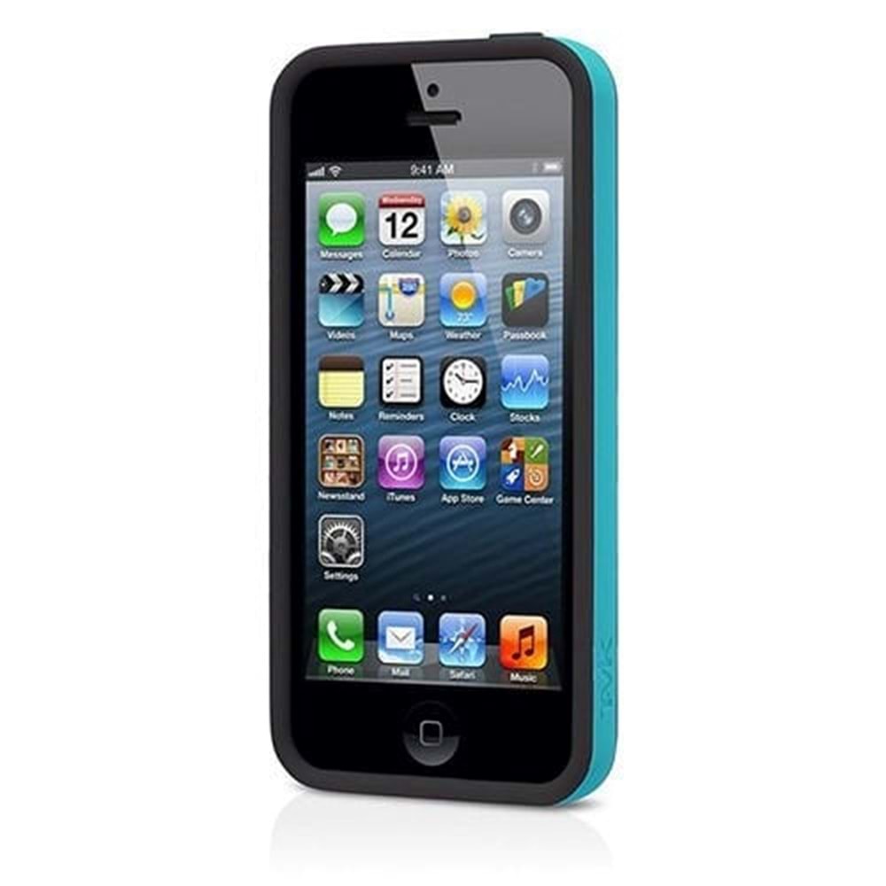 Tavik Apple iPhone SE/5S/5 Kılıf Bumper Mavi - Siyah PKG1167