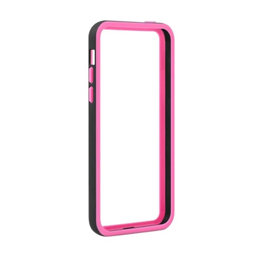 Tavik Apple iPhone 5C Kılıf Bumper Siyah - Pembe PKG1658
