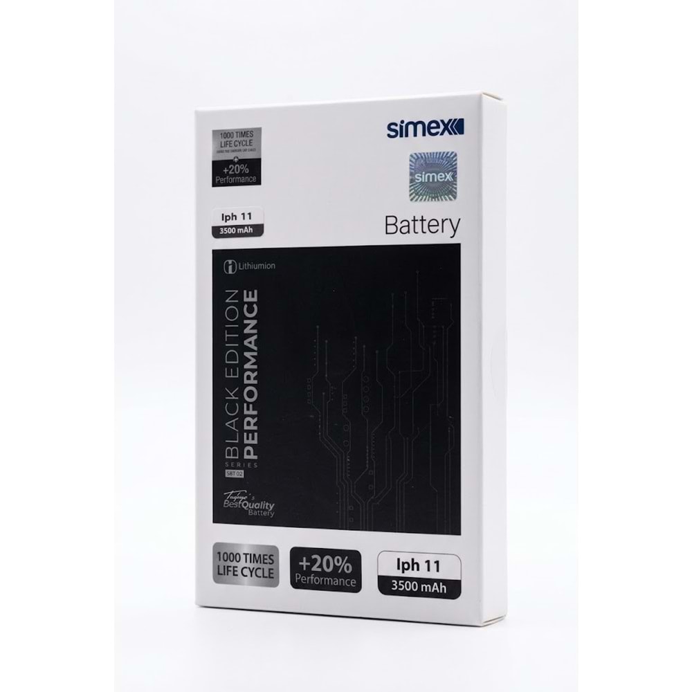 Simex Black Edition Performans 3500 mAh İphone 11 Bataryası SBT-02