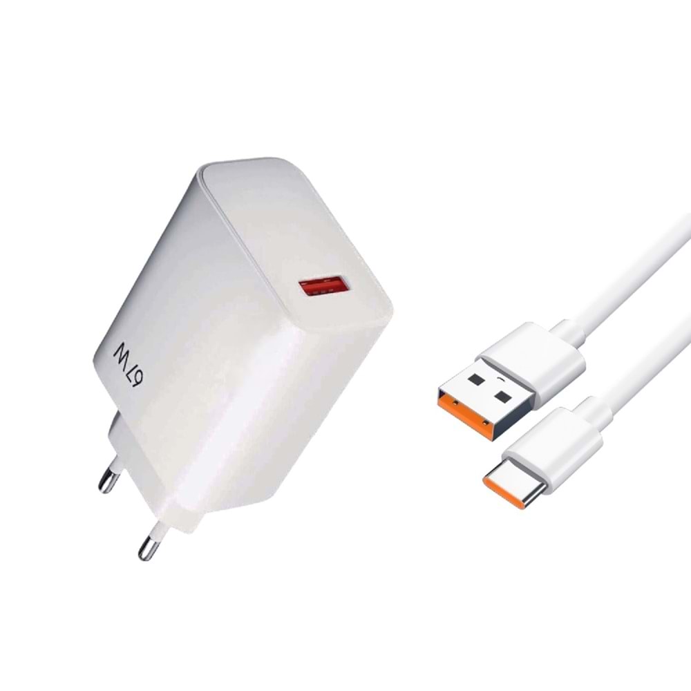 PDAteknoloji Shoami 67W Turbo Şarj Aleti ve Type-C Kablo Seti SH-67