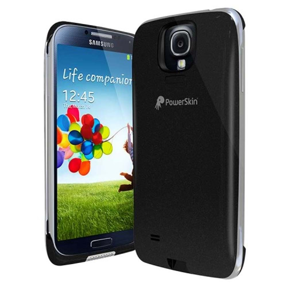 Samsung i9500 Galaxy S4 PowerSkin 1600 mAh Şarjlı Kılıf - Siyah