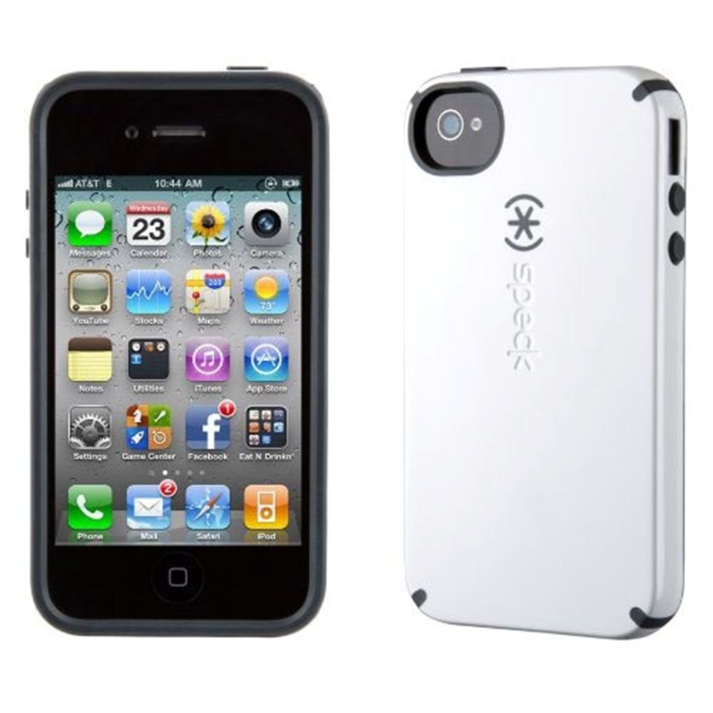 Speck CandyShell iPhone 4/4S Sert Kılıf Beyaz -Siyah SPK-A1244