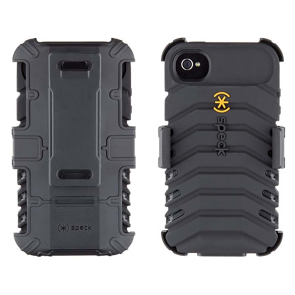 Speck ToughSkin iPhone 4S/4 Korumalı Standlı Kılıf - Siyah