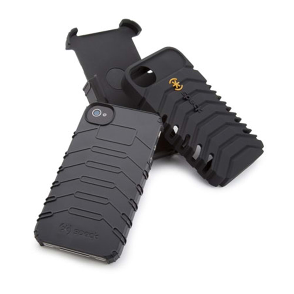 Speck ToughSkin iPhone 4S/4 Korumalı Standlı Kılıf - Siyah