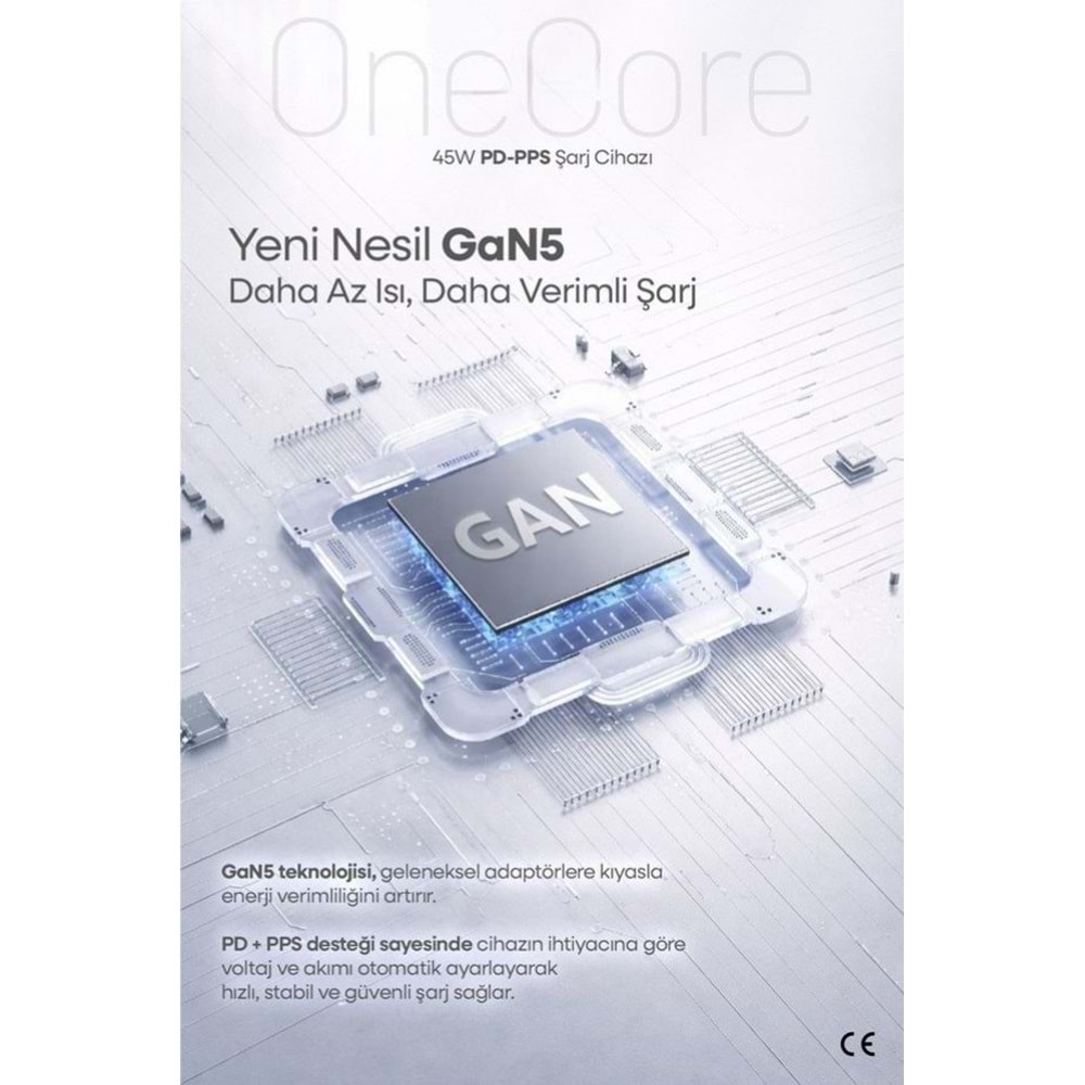 PDAteknoloji 45W USB-C PD-Pps Super Hız Şarj Adaptörü Siyah (Kablosuz) (3 Yıl Garantili)