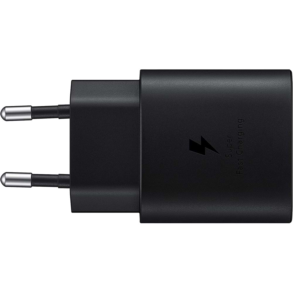 25W PD Adapter USB-C Super Fast Charging 25W USB type-C to Type-C Cable Siyah