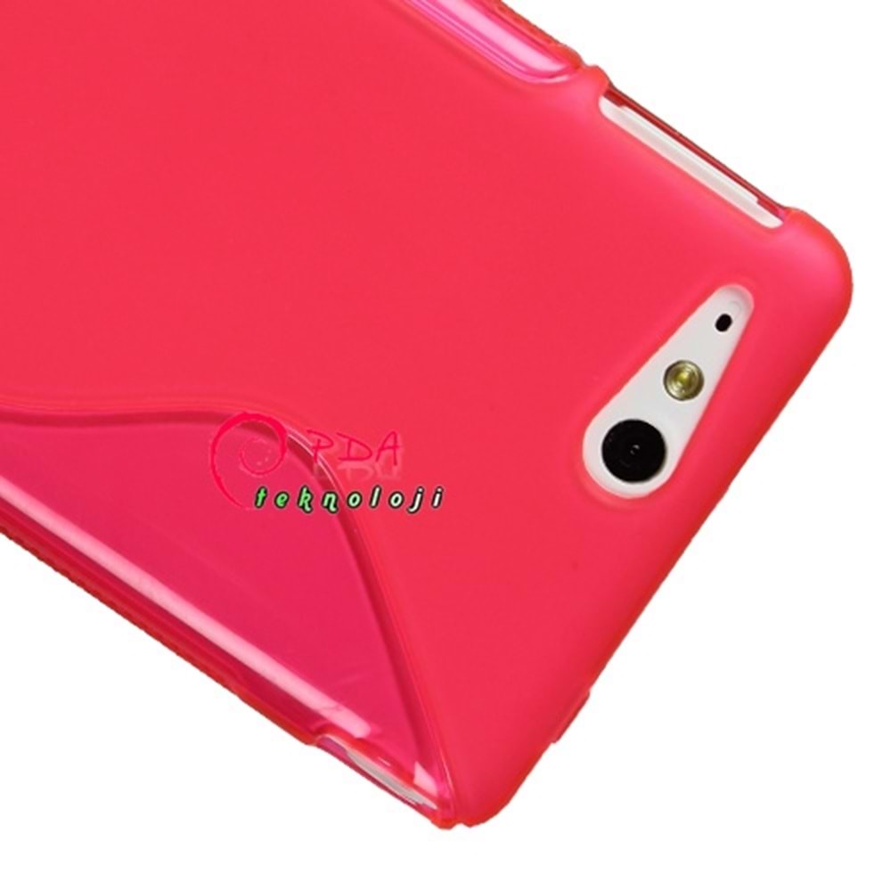 Sony Xperia Go S Desenli Şeffaf Silikon Kılıf - Pembe Renk