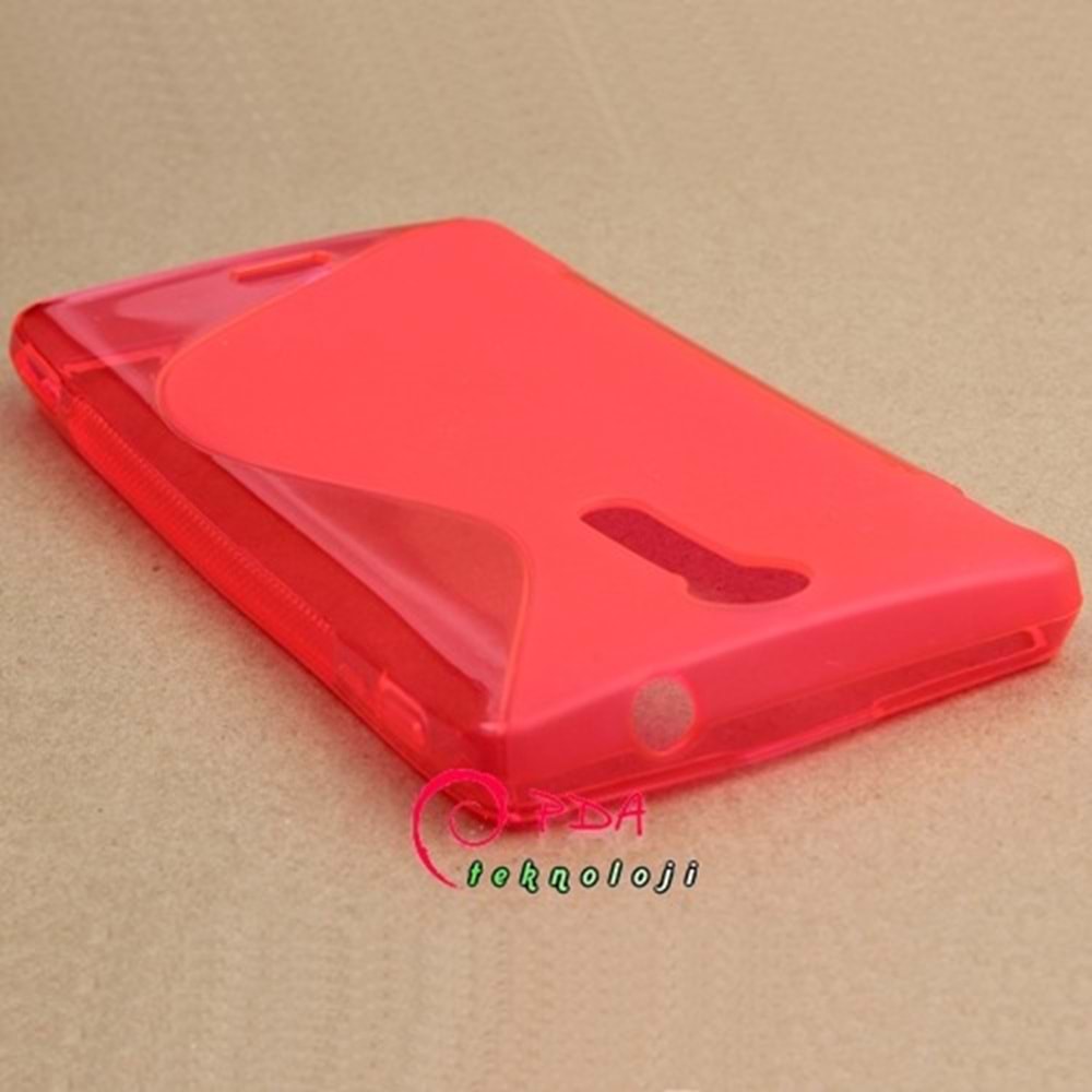 Sony Xperia TX LT29i S Desenli Silikon Kılıf - Pembe
