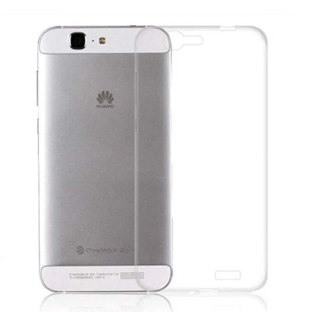 Huawei Ascend G7 Kılıf İnce Silikon - Beyaz