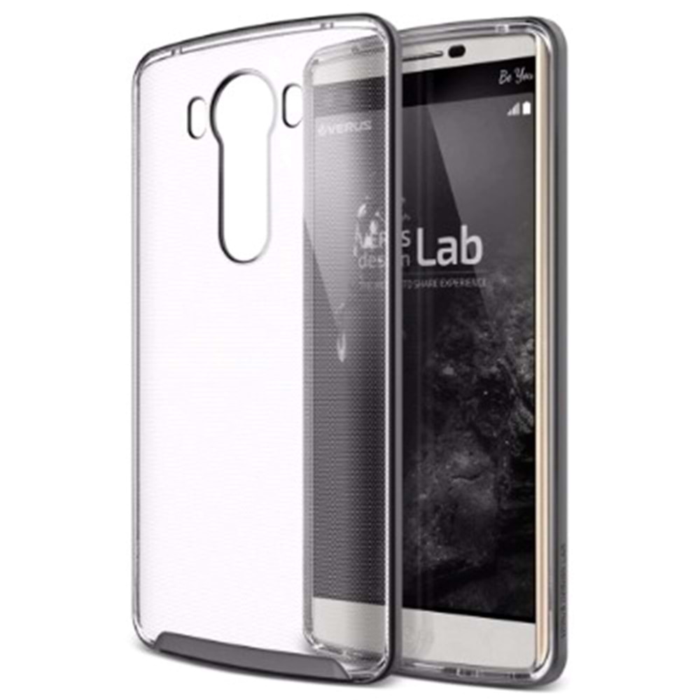 Verus LG V10 Kılıf Crystal Bumper Series - Steel Silver