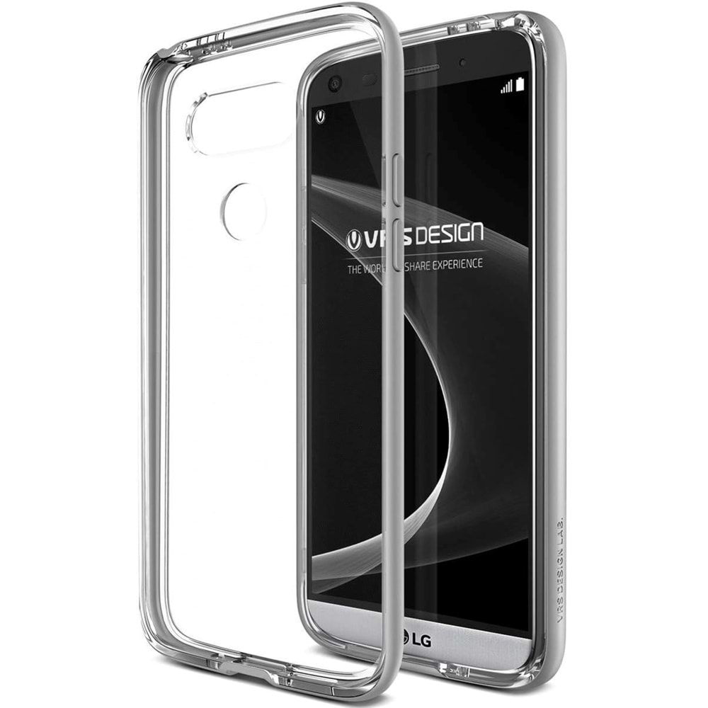 Verus LG G5 Kılıf Crystal Bumper Series - Light Silver
