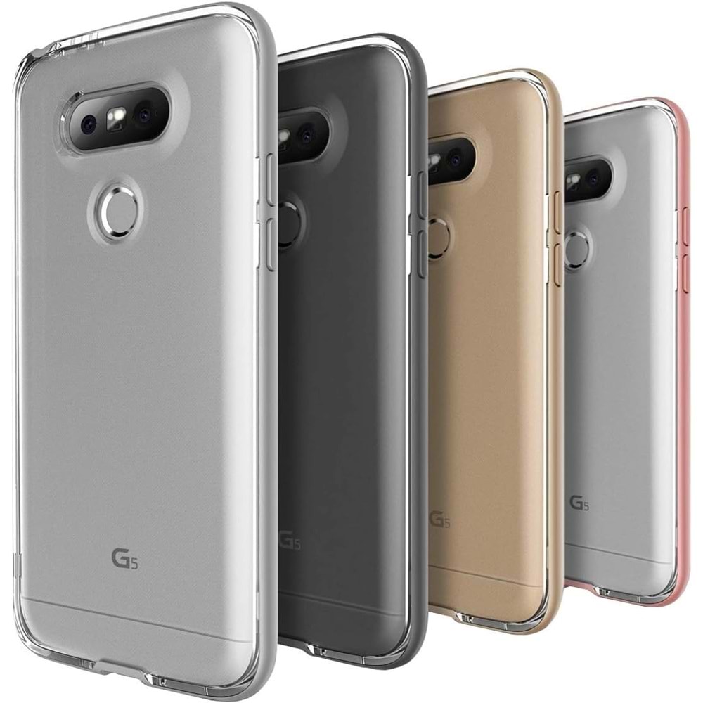 Verus LG G5 Kılıf Crystal Bumper Series - Light Silver