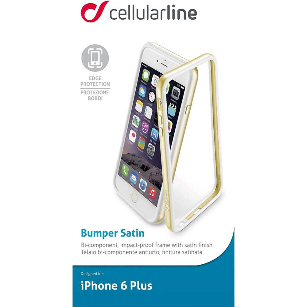 Cellular Line iPhone 6S Plus/6 Plus Bumper Satin Kılıf - Altın BUMPSATINIPH655H