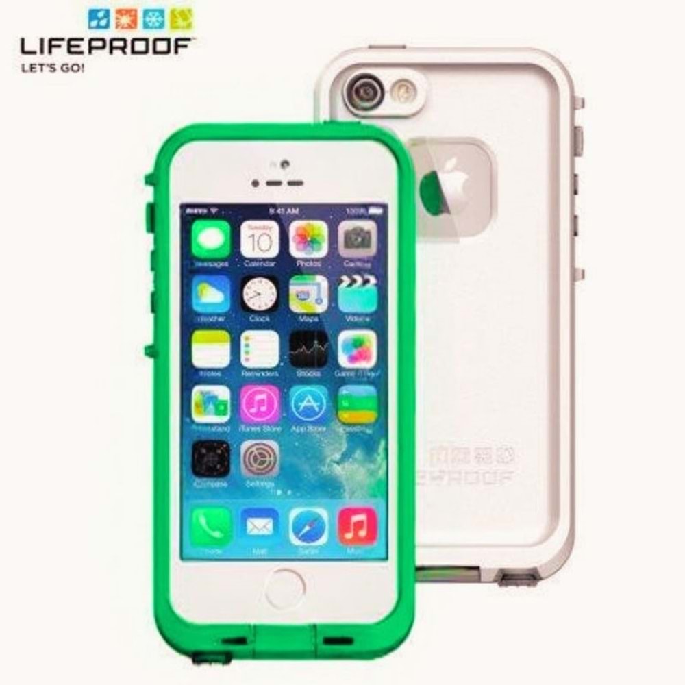 OUTLET Apple iPhone SE/5S/5 ile Uyumlu LifeProof Nüüd Ultra Koruma Kılıfı - Yeşil OUTLET