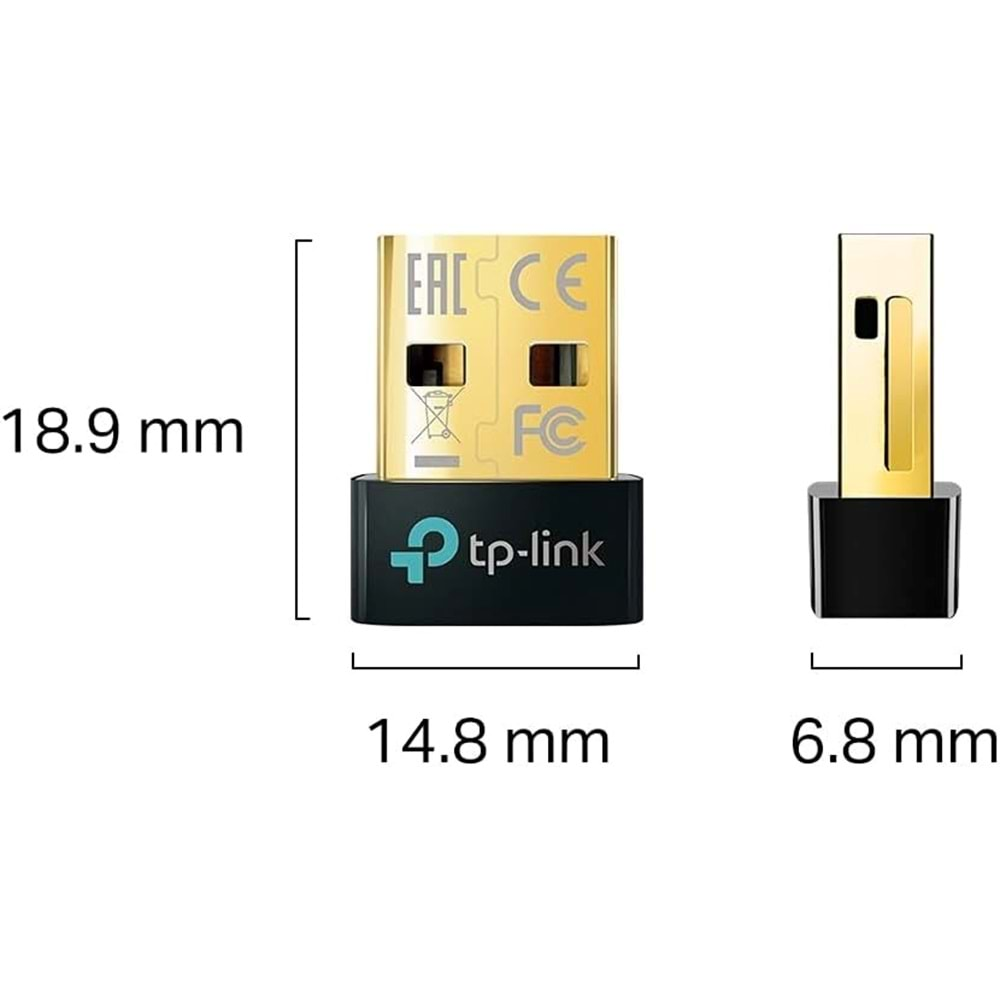 TP-Link UB500, Bluetooth 5.0 Mini USB Adaptör, Siyah