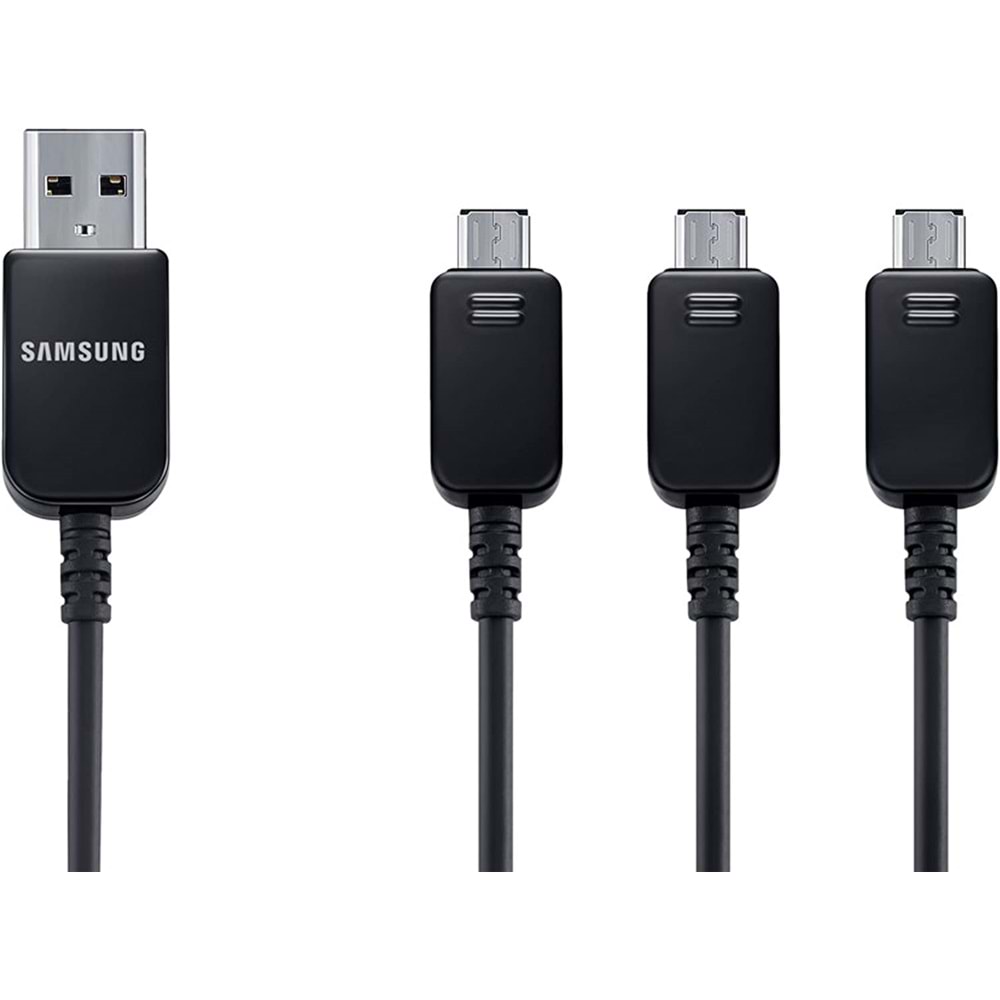 Orjinal Samsung Çoklu Micro Usb Şarj Kablosu 1.3M ET-TG900U - Siyah (BU ÜRÜN OUTLETTİR)
