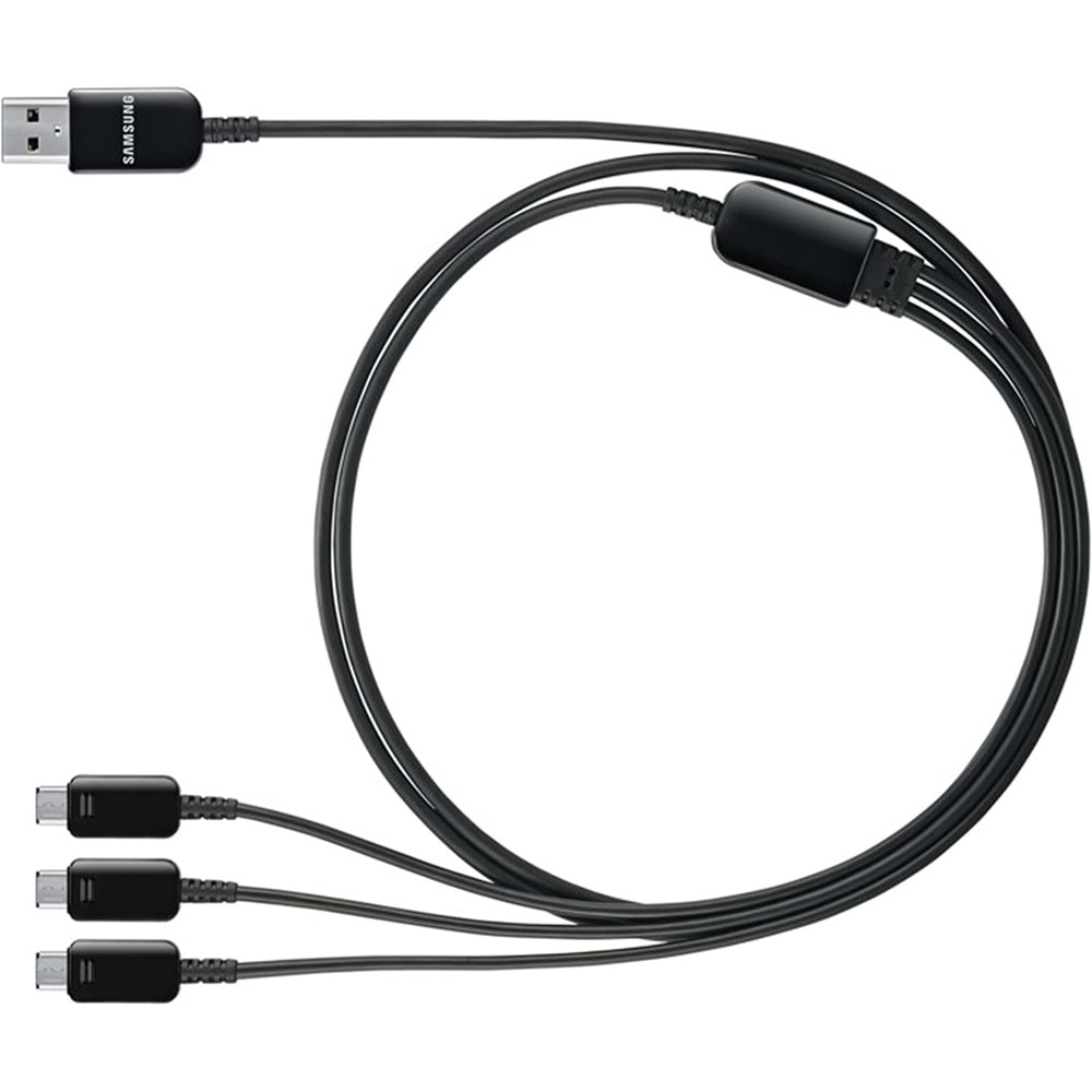 Orjinal Samsung Çoklu Micro Usb Şarj Kablosu 1.3M ET-TG900U - Siyah (BU ÜRÜN OUTLETTİR)
