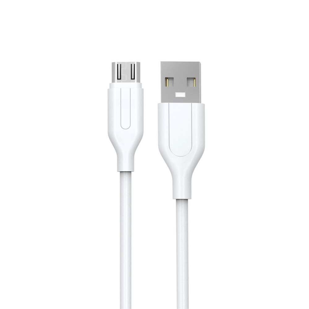 PDAteknoloji Yetty 2.4A Micro USB Kablo 1m Beyaz YKB-01B (Yerli Üretim)