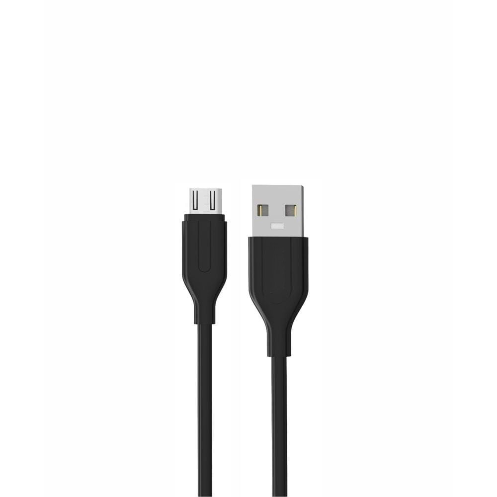 PDAteknoloji Yetty 2.4A Micro USB Kablo 1m Siyah YKB-01S (Yerli Üretim)