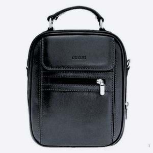 Guzini 588 Gerçek Deri Erkek El Çantası Siyah