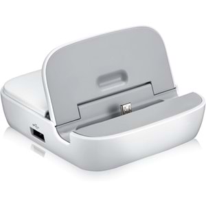 Samsung N7100 Galaxy Note 2 Multimedia Dock (Smart Dock) Akıllı Masaüstü Şarjlı Stand + Şarj Aleti - EDD-S20EWEGSTD (BU ÜRÜN OUTLETTİR)