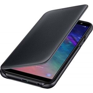 Samsung Galaxy A6 2018 Wallet Cover Orjinal Kılıf - Siyah EF-WA600CBEGWW