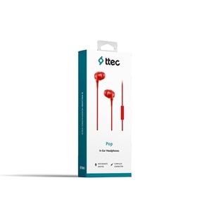 TTEC Pop Mikrofonlu Kulaklık Kulakiçi - Kırmızı - 2KMM13K