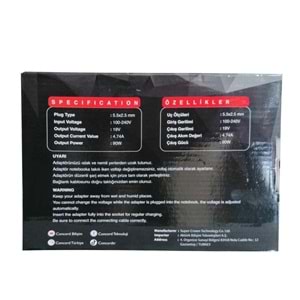PdaTeknoloji 19V 4.74A Toshiba Notebook Şarj Adaptörü C-1509 - Siyah